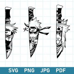 Naruto Knife Svg, Anime Naruto Knife Sasuki Svg, Anime Svg, Png Dxf EpsDigital File