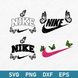 Nike Butterfly Bundle Svg, Logo Nike Svg, Logo Brand Svg, Butterfly Svg, Png Dxf Eps Digital File