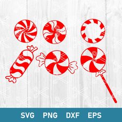 Peppermint Candy Bundle Svg, Candy Cane Svg, Candy Christmas Svg, Christmas Svg, png Dxf Eps Digital File