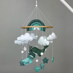 Whale baby mobile neutral Ocean crib mobile Nautical nursery mobile New baby gift