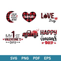 Plaid Valentines Day Svg, Happy Valentine Day Svg, Valentine Svg , Png Dxf Eps File