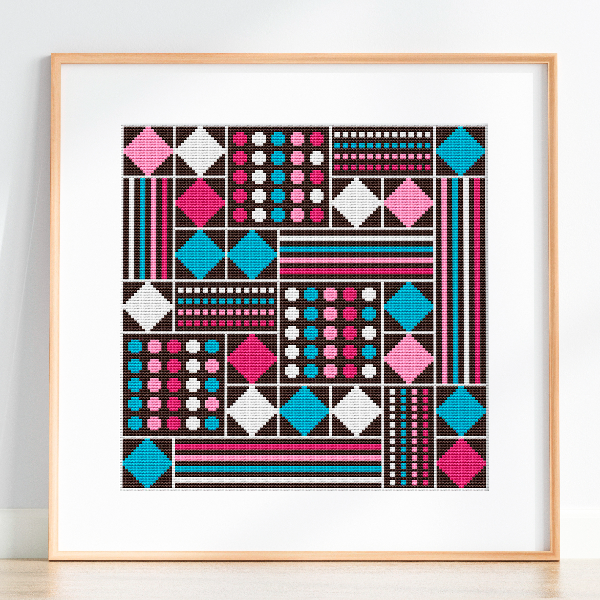geometric cross stitch pattern