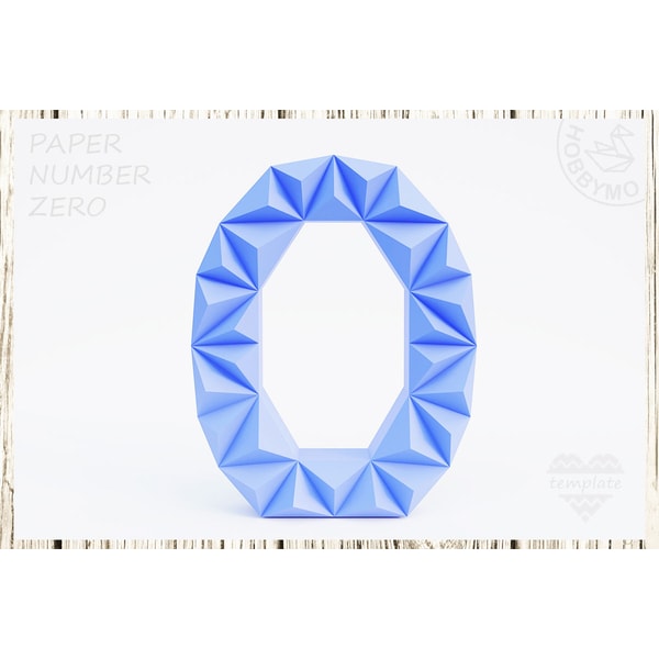Papercraft Numberlore DIY Paper Numbers 0-9 3D Papercraft Printable PDF, height 50 - Inspire ...