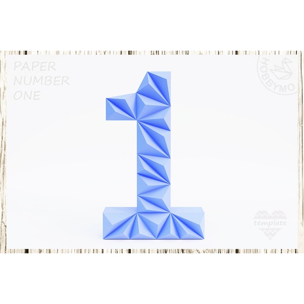DIY Paper Numbers 0-9 3D Papercraft Printable PDF, height 50 - Inspire ...