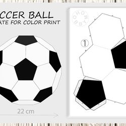 diy paper soccer ball for color print 3d papercraft pdf