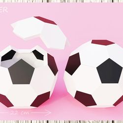 DIY Paper Soccer Ball Box 3D Papercraft PDF
