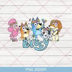 retro bluey friends png, bluey birthday party png, bluey character png, bluey heeler family png, bluey birthday gift png