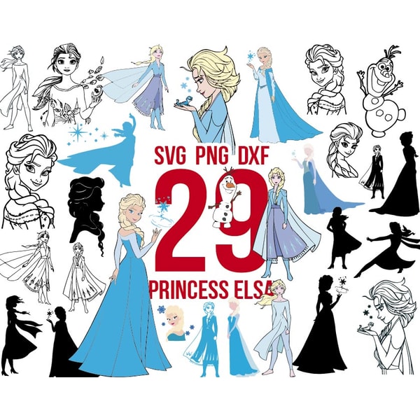 Elsa Princess Graphics Elsa Princess svg Bundle, Frozen svg, Frozen Clipart, Frozen - Inspire ...
