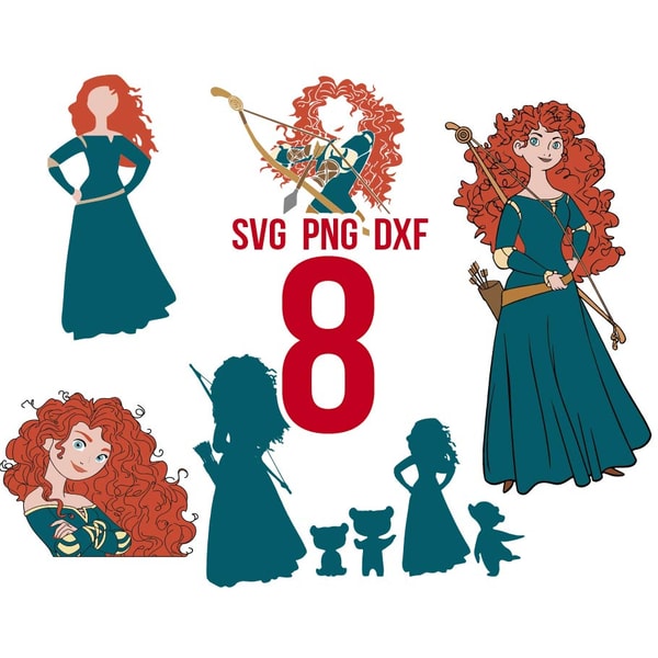 Brave Svg Bundle, Merida Svg, Princess Svg, Princess Svg, Pr - Inspire ...