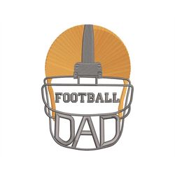 Football Dad Embroidery Design, American Family Pride for Game Day, Machine PE files in 3 sizes