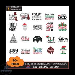 20 files dear santa it was the cat bundle svg, christmas svg