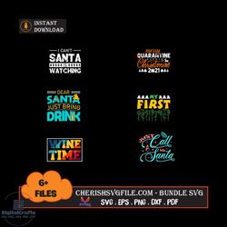 6 files merry quarantine christmas 2021 bundle svg, christmas svg