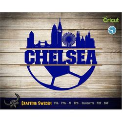 London Chelsea football SVG, PNG, DXF | Great for vinyl cutting, sublimation and laser cutting