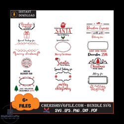 6 files santa sack bundle svg, christmas svg, santa sack bundle svg