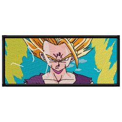 gohan rectangle embroidery design, dragonball embroidery design, embroidery shirt, anime shirt, digital download