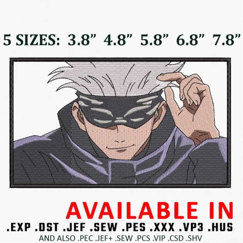 Gojo frame embroidery design