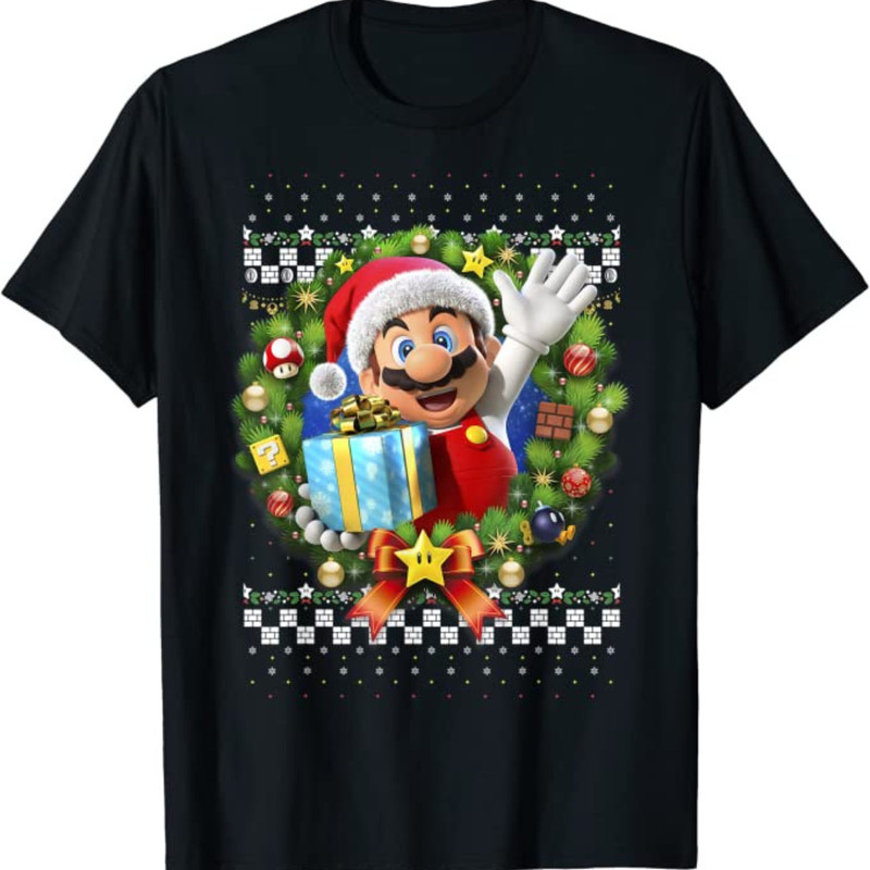 png file Super Mario 3D Spray Paint Present Graphic T-Shirt png.jpg