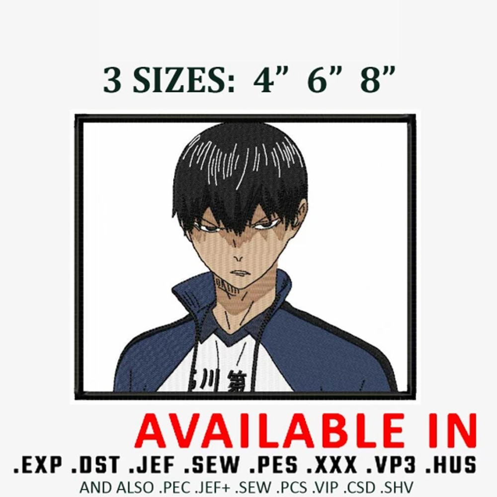 Kageyama tobio embroidery design