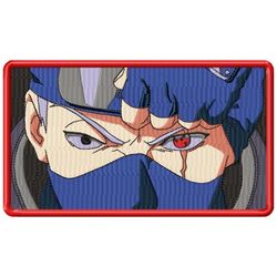 kakashi sharingan embroidery design, naruto embroidery, anime design, anime shirt, embroidery shirt, digital download