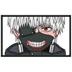 ken kaneki embroidery design, tokyo ghoul embroidery, anime design, anime shirt, embroidery shirt, digital download