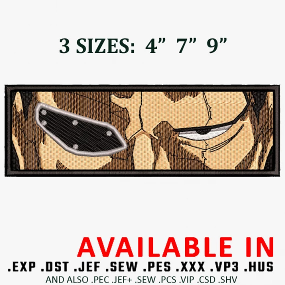 Kenpachi eyes embroidery design