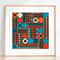 geometric cross stitch pattern retro