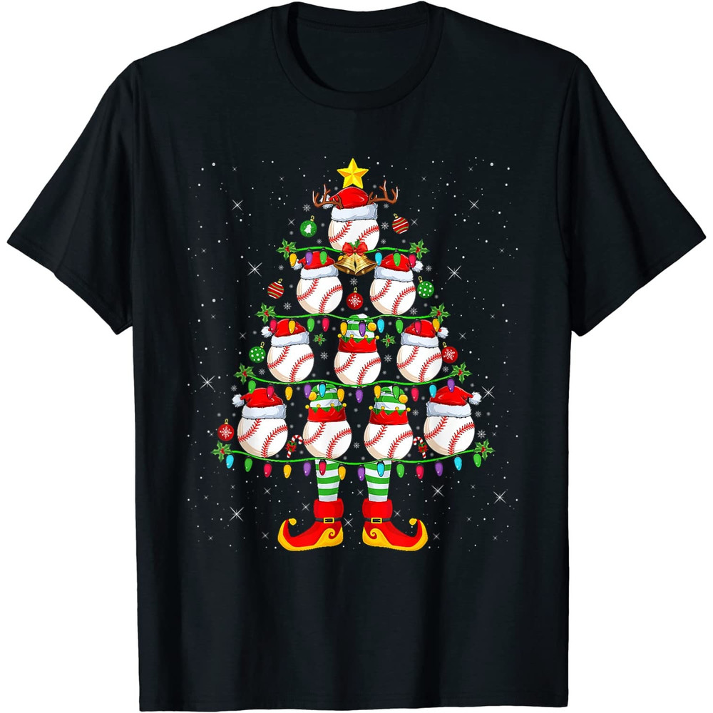Baseball Lover Xmas Holiday Lighting Baseball Christmas Tree PNG-48.jpg