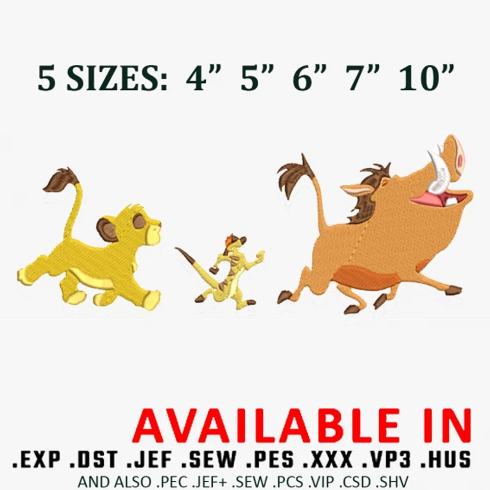 Lion embroidery design