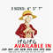 Monkey d luffy embroidery design