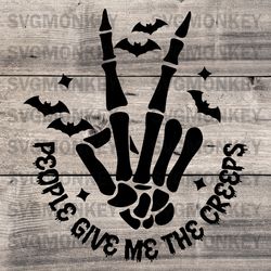People Give Me The Creeps Svg, Funny Halloween Svg, Retro Halloween SVG, PNG, DXF, EPS