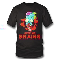 give me brains zombie halloween monster shirt long sleeve, ladies tee