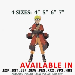 naruto sage embroidery design, naruto embroidery, anime design, anime shirt, embroidery shirt, digital download