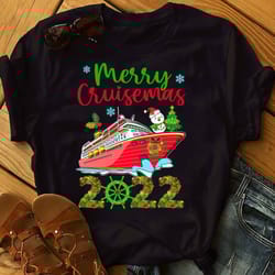 merry cruisemas family christmas 2022 shirts, cruisin crew t-shirt, cruise ship vacation, matching family shirts, christ