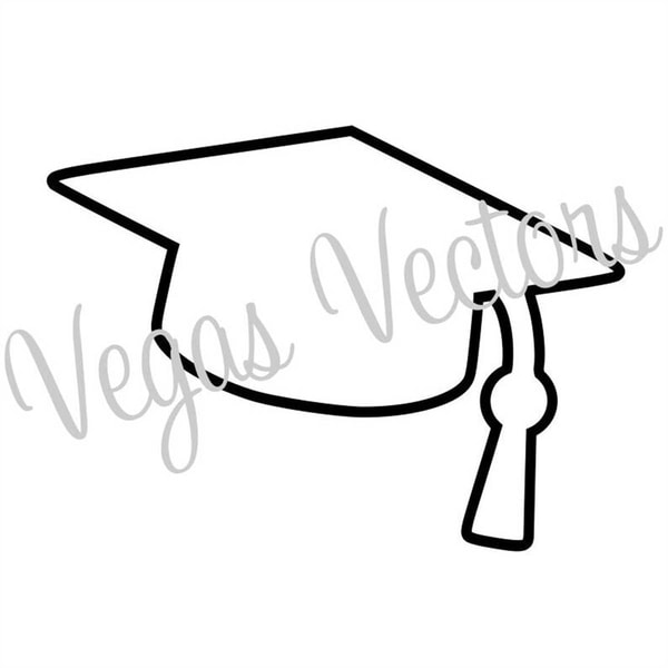 Graduation Cap Outline SVG, Grad Cap SVG, Graduate SVG, Digi | Inspire ...