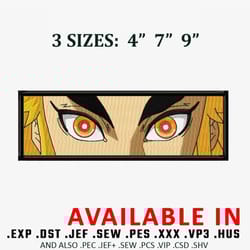 rengoku frame embroidery design, demon slayer embroidery, anime design, embroidery shirt, anime shirt, digital download