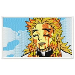 rengoku death embroidery design, demon slayer embroidery, anime design, embroidery shirt, anime shirt, digital download