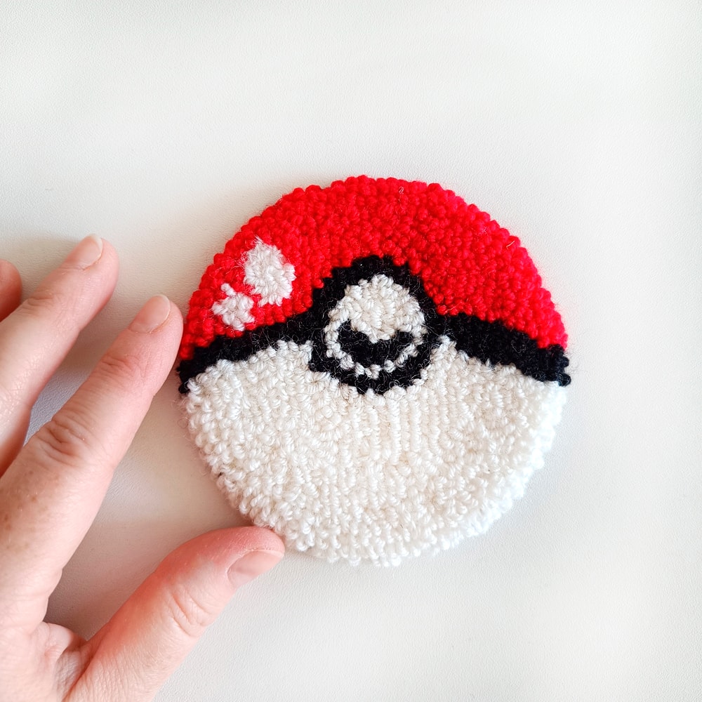 Pokeball coasters Tufted coasters Punch needle coasters Christmas coasters Christmas gifts Sweet Home Coasters Mug