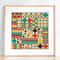 mid century modern cross stitch pattern