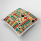 mid century modern cross stitch pattern pillow