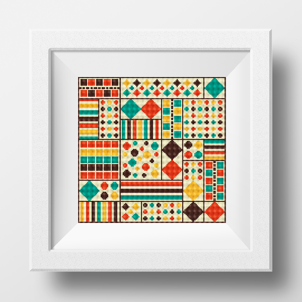 modern cross stitch pattern geometric