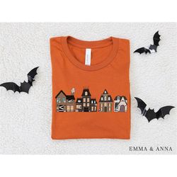 halloween shirt, haunted house shirt, spooky season shirt, halloween t-shirt, cute ghost shirt, fall shirts, pumpkin shi