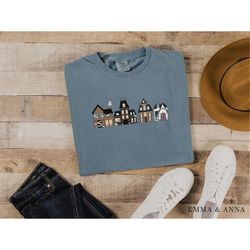 comfort colors halloween shirt, haunted house shirt, spooky season shirt, halloween t-shirt, cute ghost shirt, fall shir