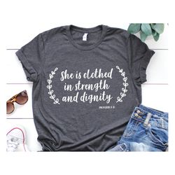 she is clothed in strength and dignity svg scripture svg bible verse svg bible quotes svg christian svg proverbs svg cri
