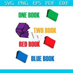 dr seuss one book two book red book blue book svg, dr seuss svg, books svg, dr seuss books svg, kid book svg, reading bo