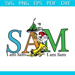 i am sam svg, dr seuss svg, i am sam svg, horton svg, sam svg, dr seuss birthday svg, cat in the hat svg, read book svg,