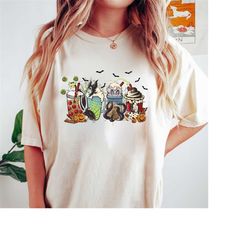 fall villian coffee comfort colors shirt, fall shirt, coffee lover shirt, halloween pumpkin latte cup, pumpkin spice, ho