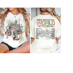 disney epcot world tour shirt, retro disney epcot shirt, mickey and friends, epcot center 1982 tee, drinking around the