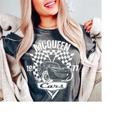 vintage lightning mcqueen piston cup comfort colors shirt, disney cars shirt, disney pixar shirt, cars birthday shirt,