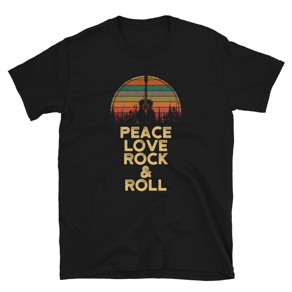 Peace Love Rock & Roll Hippie Soul Unisex T-Shirt.jpg