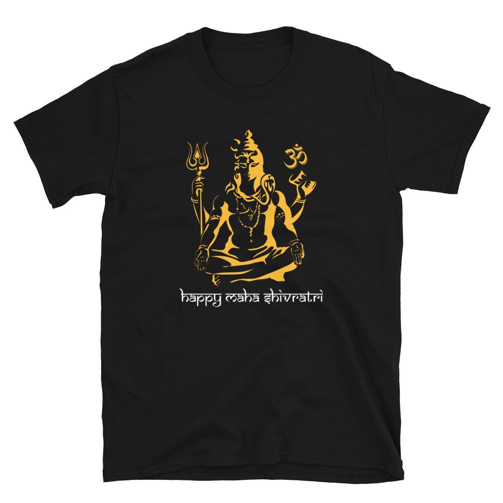 Mahadev Sitting Hinduist Happy Maha Shivratri Unisex T-Shirt.jpg